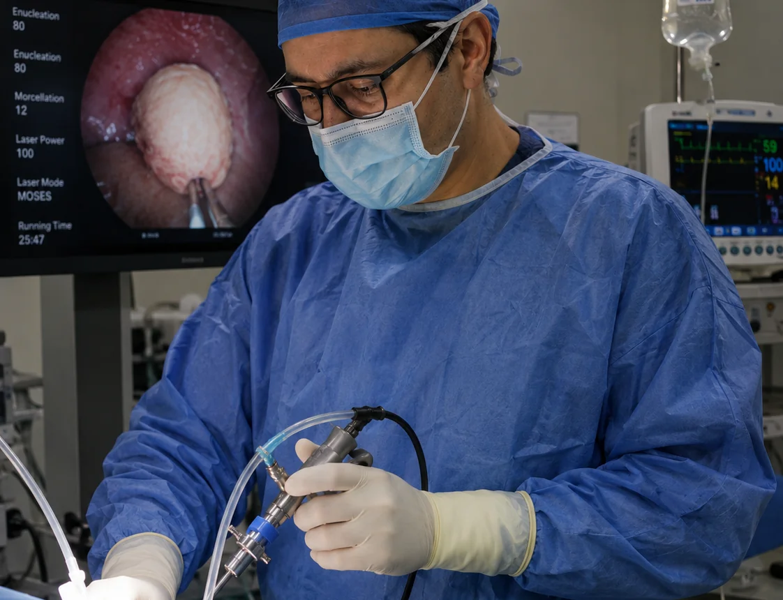 Recuperación tras la cirugía de próstata con láser HoLEP